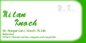 milan knoch business card
